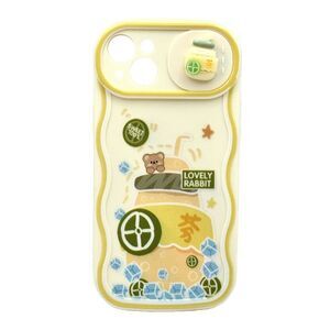 iPhone 15 Yellow Case with 3D Camera Lens Protector